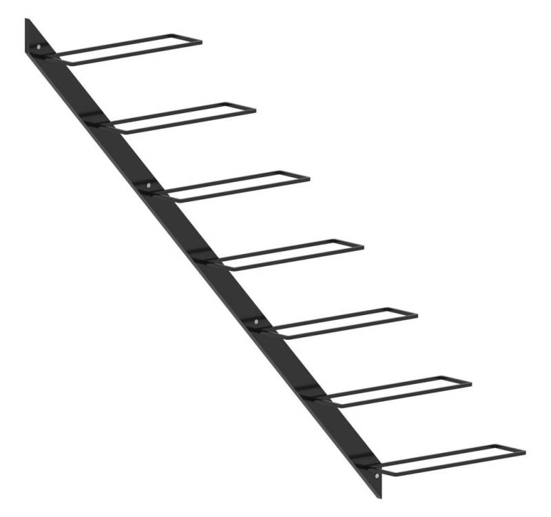 vidaXL Weinregal, Wand-Weinregal für 7 Flaschen Schwarz Metall vidaXL Weinregal, Wand-Weinregal für 7 Flaschen Schwarz Metall von vidaXL