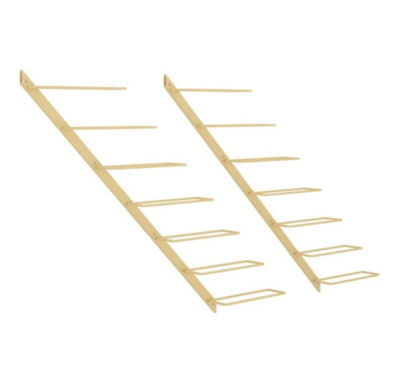 vidaXL Weinregal, Wand-Weinregale für 7 Flaschen 2 Stk. Golden Metall vidaXL Weinregal, Wand-Weinregale für 7 Flaschen 2 Stk. Golden Metall von vidaXL
