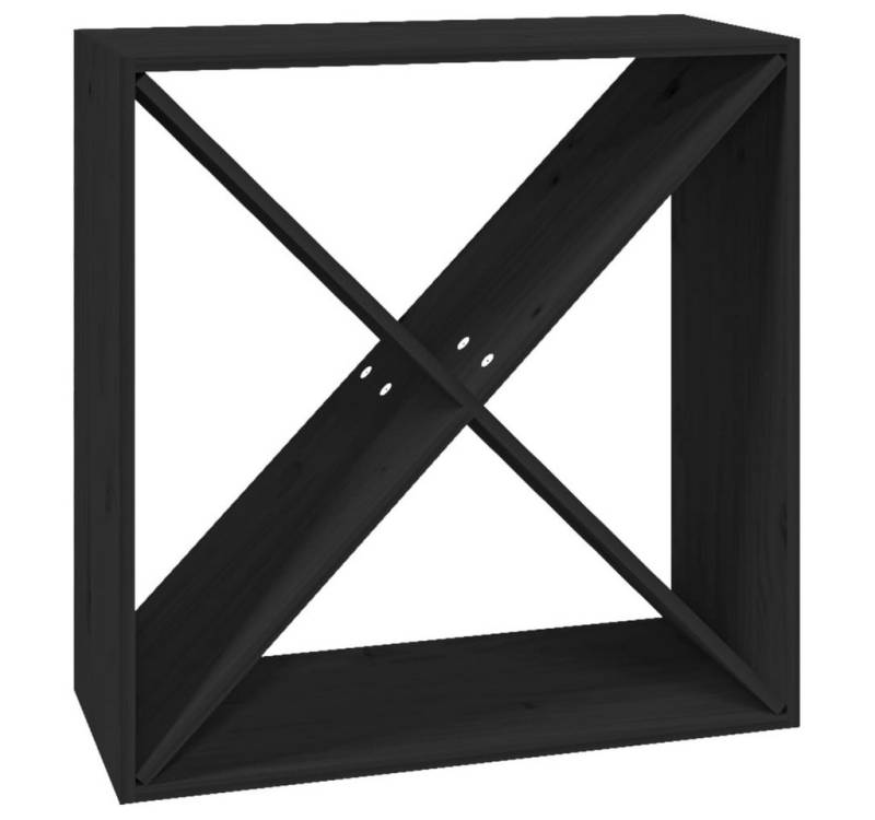 vidaXL Weinregal, Flaschenregal Schwarz 62x25x62 cm Massivholz Kiefer von vidaXL