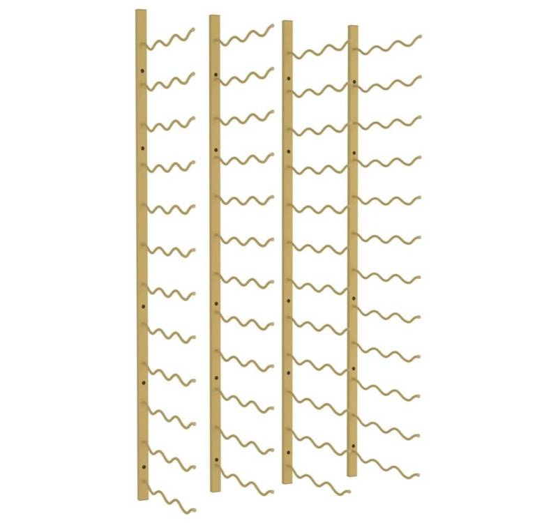 vidaXL Weinregal, Wand-Weinregal für 36 Flaschen 2 Stk. Golden Eisen von vidaXL
