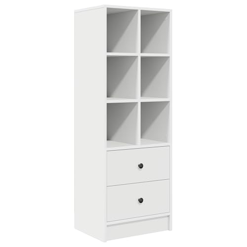 vidaXL Weißes Regalsystem Weiß MDF Standard Weißes Regalsystem von vidaXL