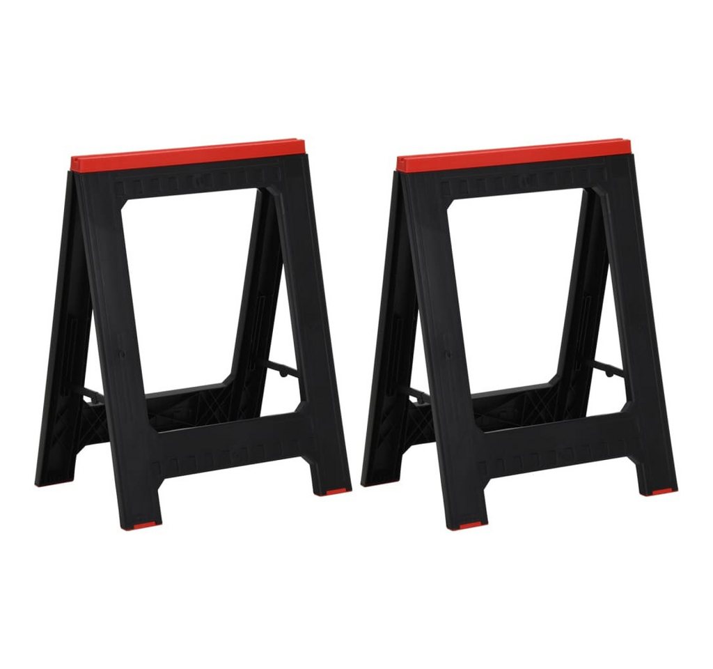 vidaXL Werkbank Arbeitsböcke 2 Stk Klappbar Schwarz Rot Polypropylen 350 kg vidaXL Werkbank Arbeitsböcke 2 Stk Klappbar Schwarz Rot Polypropylen 350 kg von vidaXL