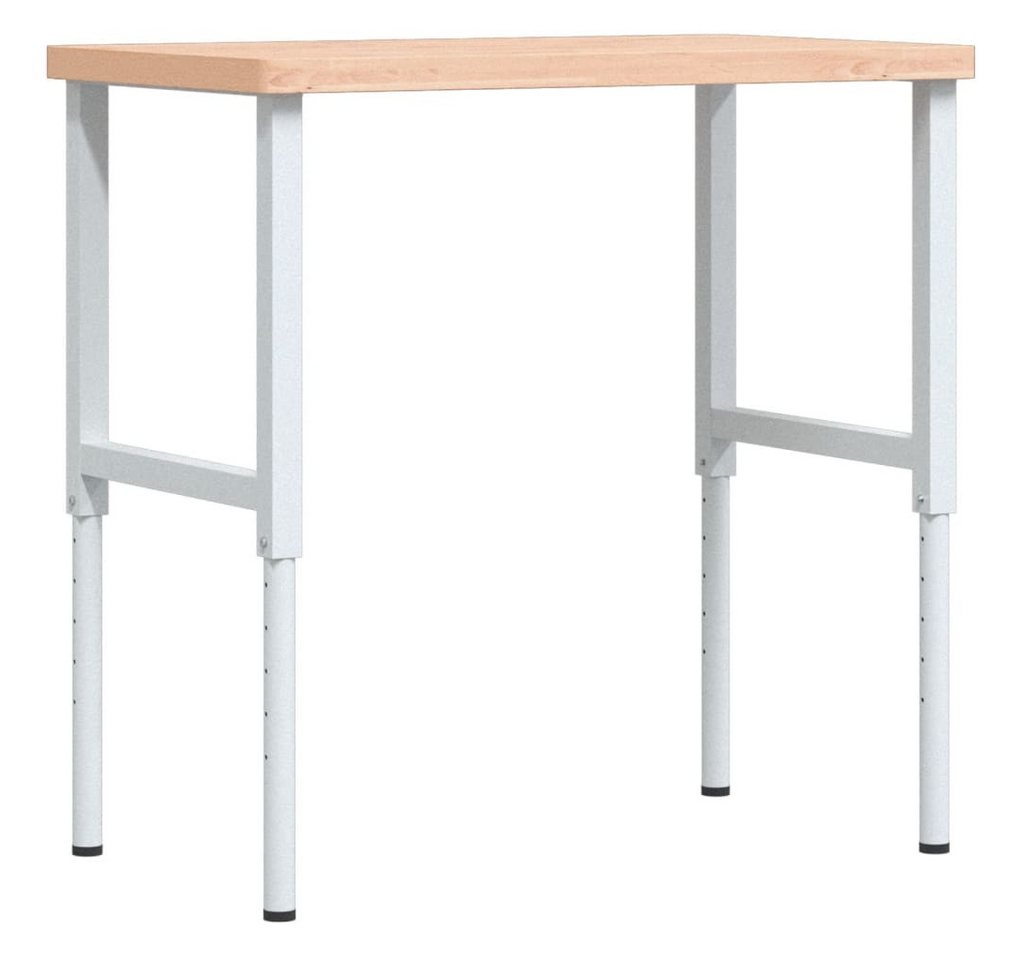vidaXL Werkbank Werkbank 100x60x(73-99,5) cm Massivholz Buche Rechteckig, (1-tlg) von vidaXL