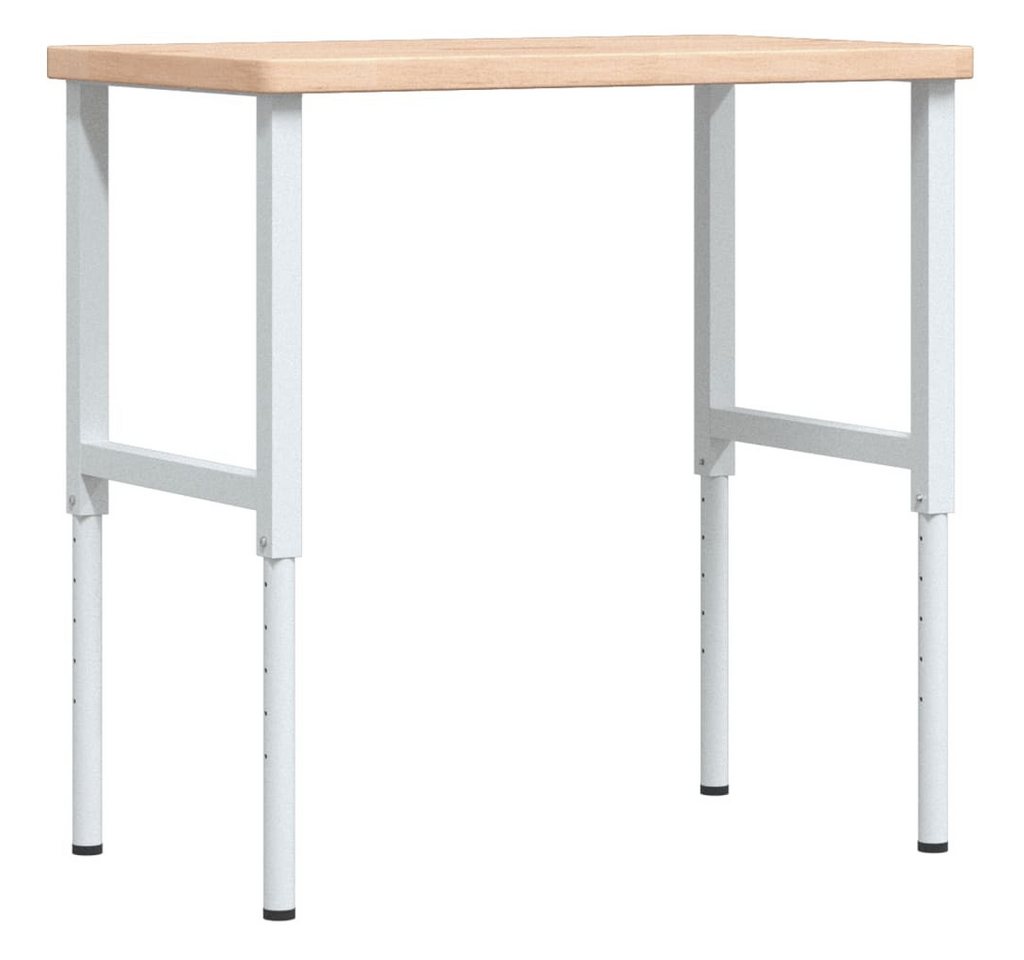 vidaXL Werkbank Werkbank 100x60x(73-99,5) cm Massivholz Eiche Rechteckig, (1-tlg) von vidaXL