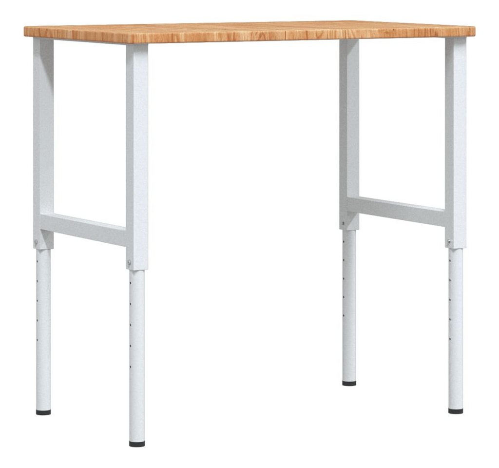 vidaXL Werkbank Werkbank Hellbraun 100x60x(71,5-98) cm Massivholz Eiche, (1-tlg) von vidaXL