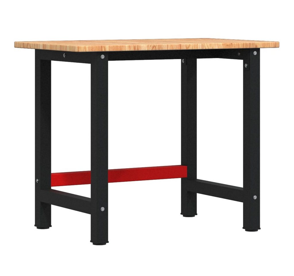vidaXL Werkbank Werkbank Hellbraun 100x60x81,5 cm Massivholz Eiche Rechteckig, (1-tlg) von vidaXL