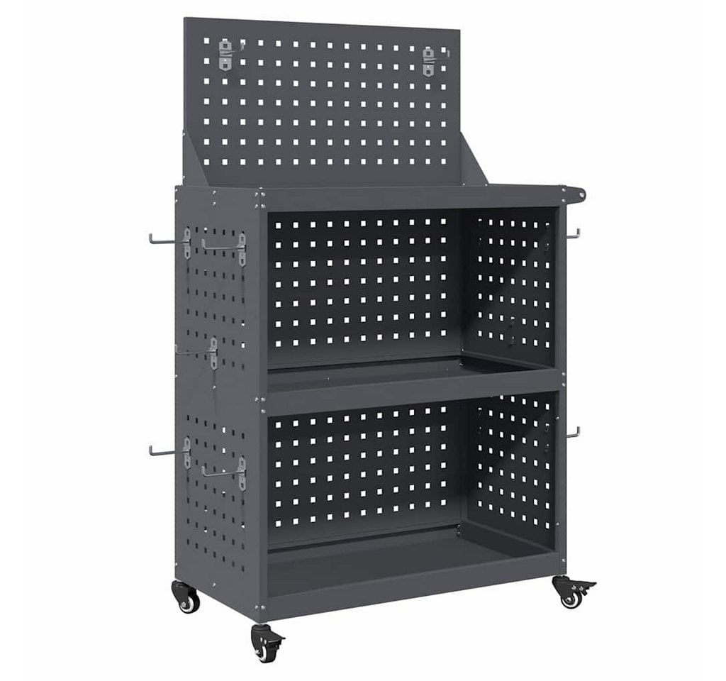 vidaXL Werkbank Werkzeugwagen mit Regal mit Rad mit Speicher Anthrazit 65 x 35 x 111 c vidaXL Werkbank Werkzeugwagen mit Regal mit Rad mit Speicher Anthrazit 65 x 35 x 111 c von vidaXL