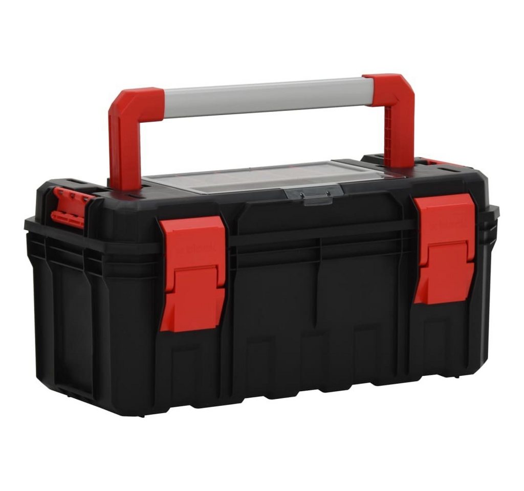 vidaXL Werkzeugbox Werkzeugkoffer Schwarz und Rot 55x28x26,5 cm (1 St) von vidaXL