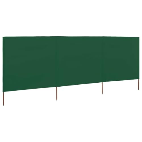 vidaXL Windschutzgewebe 3-TLG. 400x120 cm Grün Windschutz Sichtschutz Balkon von vidaXL