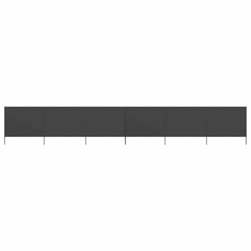 vidaXL Windschutzgewebe Faltbar Windschutz Sichtschutz Sonnenschutz Camping Balkon Terrasse Garten Zaun Strand 6-TLG. 800x120cm Anthrazit von vidaXL