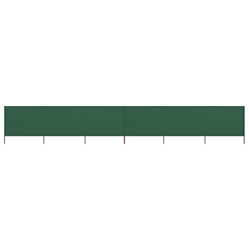 vidaXL Windschutzgewebe Faltbar Windschutz Sichtschutz Sonnenschutz Camping Balkon Terrasse Garten Zaun Strand 6-TLG. 800x120cm Grün von vidaXL