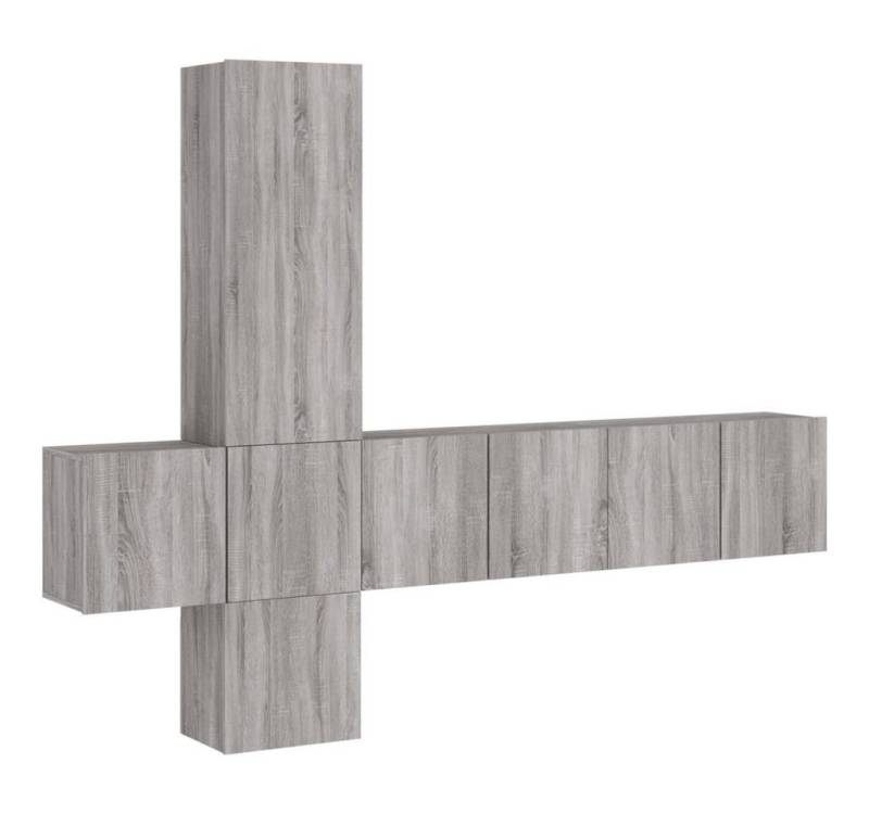 vidaXL Wohnwand, 5-tlg. Anbauwand Grau Sonoma Holzwerkstoff vidaXL Wohnwand, 5-tlg. Anbauwand Grau Sonoma Holzwerkstoff von vidaXL