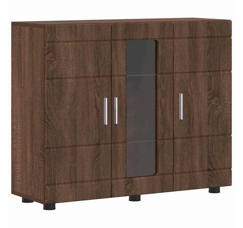 vidaXL Wohnzimmer-Set Sideboard mit Tür Braune Eiche 55.5 x 29 x 100 cm Holzwerkstoff, (1-St) von vidaXL