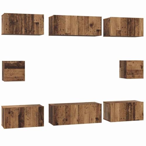 vidaXL TV-Wagen Unterhaltungszentrum mit Stauraum, modulare Regale, Würfel, Bücherregal, Wandregal, für das Wohnzimmer, Medienkonsole, dekorative Regale von vidaXL