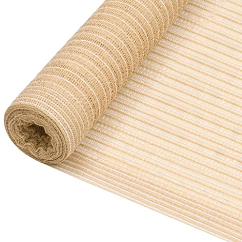 vidaXL Zaunblende Tennisblende Sichtschutz Zaun Netz Schattier Gewebe Windschutz Schattiernetz Garten Balkon Terrasse Beige 1,2x25m HDPE 75g/m² vidaXL Zaunblende Tennisblende Sichtschutz Zaun Netz Schattier Gewebe Windschutz Schattiernetz Garten Balkon Terrasse Beige 1,2x25m HDPE 75g/m² von vidaXL