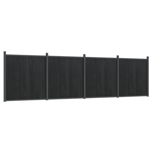 vidaXL Zaunelement, Gartenzaun mit Aluminiumpfosten Bodenplatte, Sichtschutzzaun für Garten Terrasse, Lamellenzaun Windschutzzaun, Grau WPC vidaXL Zaunelement, Gartenzaun mit Aluminiumpfosten Bodenplatte, Sichtschutzzaun für Garten Terrasse, Lamellenzaun Windschutzzaun, Grau WPC von vidaXL