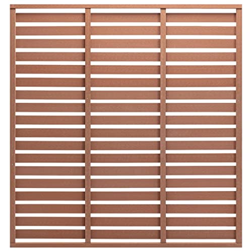 vidaXL Zaunelemente Ohne Posten Gartenzaun Schmuckzaun Zaunfeld Zaun Zaunpaneel Lamellenzaun Sichtschutzzaun Windschutz WPC 180x180cm Braun von vidaXL