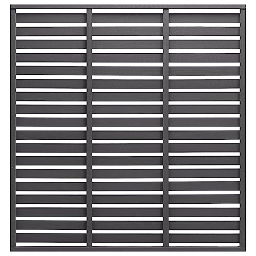 vidaXL Zaunelemente Ohne Posten Gartenzaun Schmuckzaun Zaunfeld Zaun Zaunpaneel Lamellenzaun Sichtschutzzaun Windschutz WPC 180x180cm Grau von vidaXL