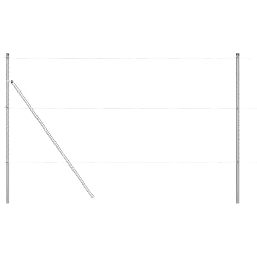 vidaXL Zaunpfosten 13 Stück Ø32 mm 200 cm Verzinkter Stahl von vidaXL