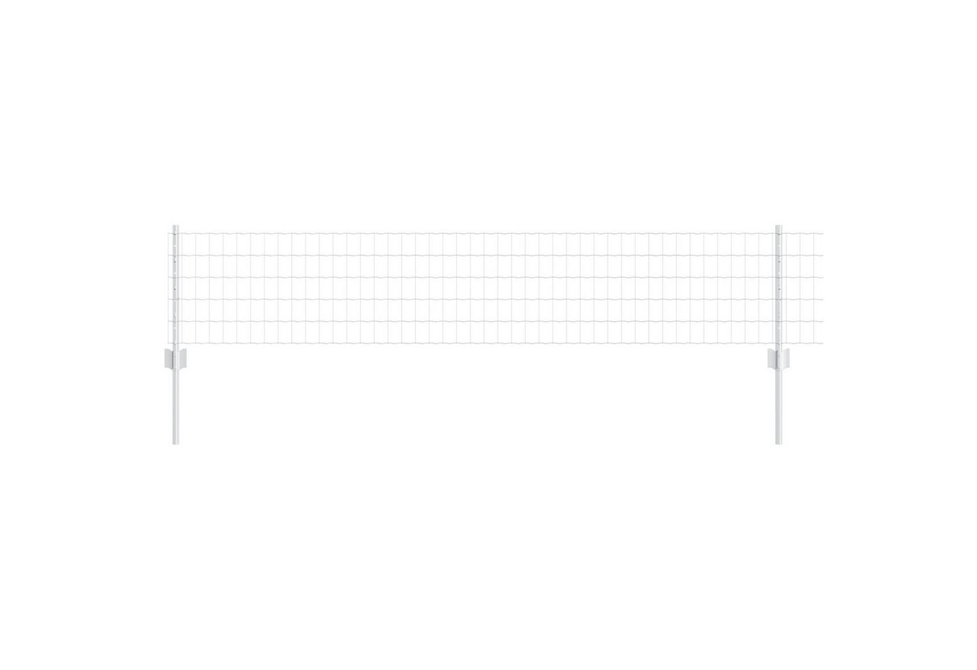 vidaXL Zaunpfosten Euro Zaun mit 22 U-Pfosten Silber 0,4x50 m Stahl, (23-St) von vidaXL