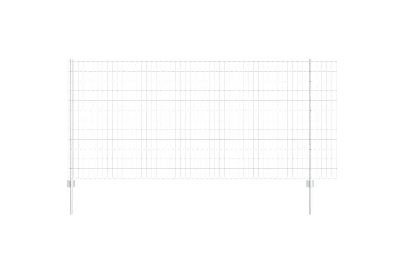 vidaXL Zaunpfosten Euro Zaun mit 10 U Pfosten Silber 1,2x10 m Stahl, (2-St) von vidaXL