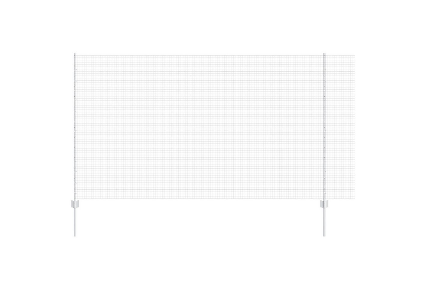 vidaXL Zaunpfosten Geschweißter Drahtzaun mit 10 U-Posts Silber 1,4x10 m Stahl, (2-St) von vidaXL