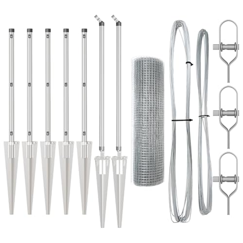 vidaXL Zaunpfosten Set 2er Set Verzinkter Stahl 10 x 1 m Langlebig von vidaXL