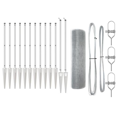 vidaXL Zaunpfosten Set 2er Set Verzinkter Stahl 25 x 0,5 m Stabil von vidaXL