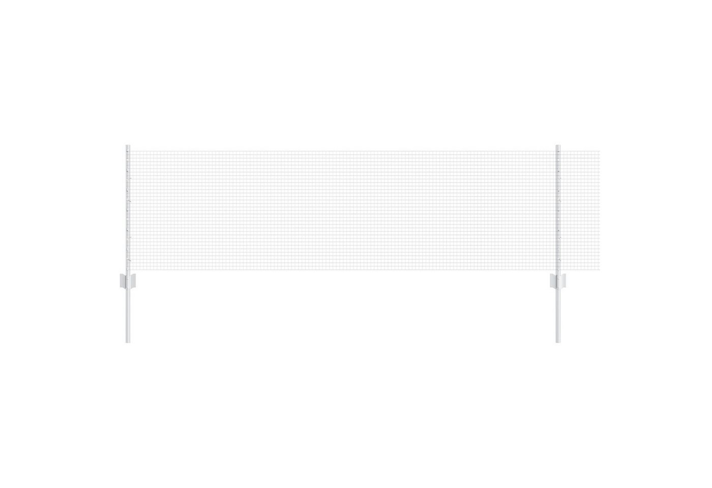 vidaXL Zaunpfosten Geschweißter Drahtzaun mit 22 U-Posts Silber 0.6x50 m Stahl, (3-St) von vidaXL