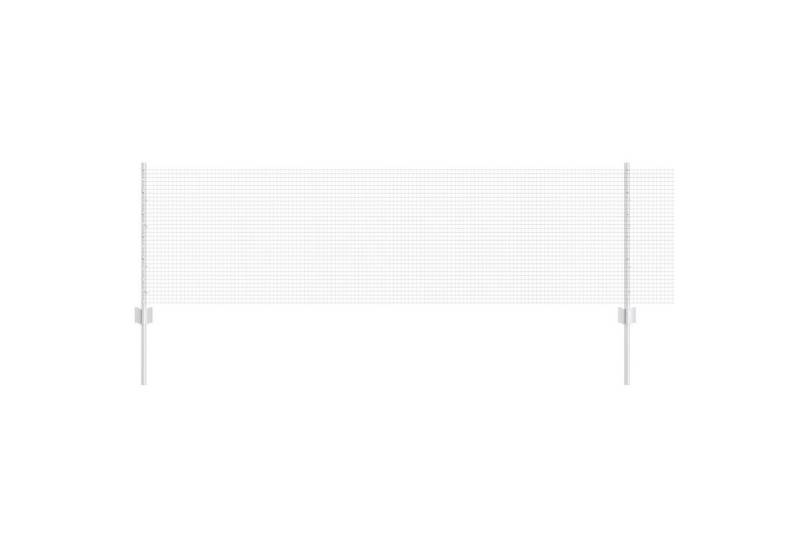 vidaXL Zaunpfosten Geschweißter Drahtzaun mit 22 U-Posts Silber 0.6x50 m Stahl, (3-St) von vidaXL