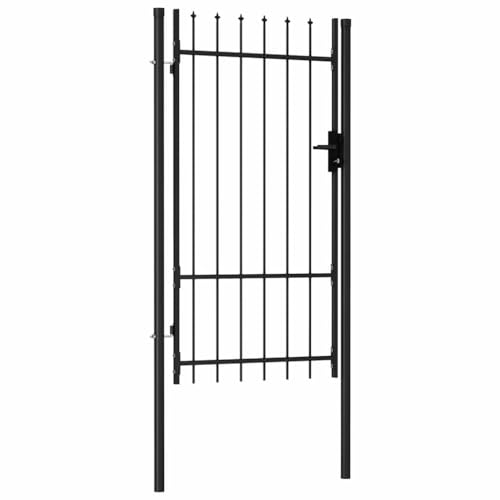 vidaXL Zauntor Einzelflügel mit Speerspitzen Gartentor Gartentür Gartenpforte Zauntür Hoftür Tor Hoftor Pforte Einzeltor Stahl 1x1,75m Schwarz vidaXL Zauntor Einzelflügel mit Speerspitzen Gartentor Gartentür Gartenpforte Zauntür Hoftür Tor Hoftor Pforte Einzeltor Stahl 1x1,75m Schwarz von vidaXL