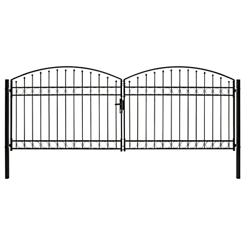 vidaXL Zauntor mit Gewölbter Spitze Doppelflügeltor Metalltor Gartentor Gartenzaun Tor Pforte Doppeltor Hoftor Einfahrtstor Stahl 400x150cm Schwarz vidaXL Zauntor mit Gewölbter Spitze Doppelflügeltor Metalltor Gartentor Gartenzaun Tor Pforte Doppeltor Hoftor Einfahrtstor Stahl 400x150cm Schwarz von vidaXL