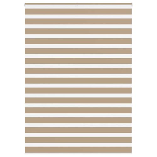 vidaXL Zebrarollo Sandbraun 160x200 cm Stoffbreite 155,9 cm Polyester, Zebra-Rollo, Doppelrollo, Zebra-Jalousie für Fenster, Doppelrollo, Zebra-Rollo von vidaXL