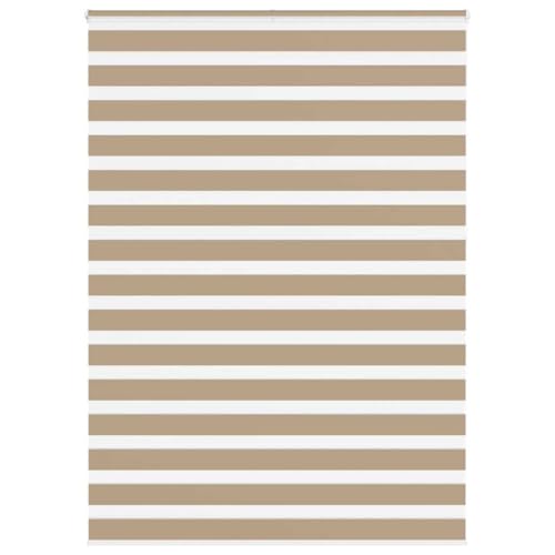 vidaXL Zebrarollo Sandbraun 160x230 cm Stoffbreite 155,9 cm Polyester, Zebra-Rollo, Doppelrollo, Zebra-Jalousie für Fenster, Doppelrollo, Zebra-Rollo von vidaXL