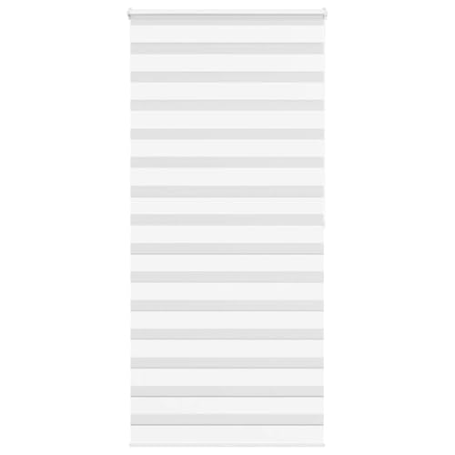vidaXL Zebrarollo Weiß 115x200 cm Stoffbreite 110,9 cm Polyester, Zebra-Rollo, Doppelrollo, Zebra-Jalousie für Fenster, Doppelrollo, Zebra-Rollo von vidaXL
