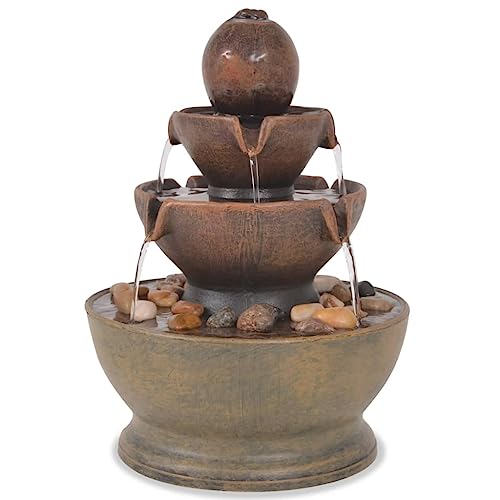 vidaXL Zimmerbrunnen mit Pumpe Dekobrunnen Springbrunnen Zierbrunnen Wasserspiel Tischdekoration Brunnen Polyresin Kunststoff-Basis Braun vidaXL Zimmerbrunnen mit Pumpe Dekobrunnen Springbrunnen Zierbrunnen Wasserspiel Tischdekoration Brunnen Polyresin Kunststoff-Basis Braun von vidaXL