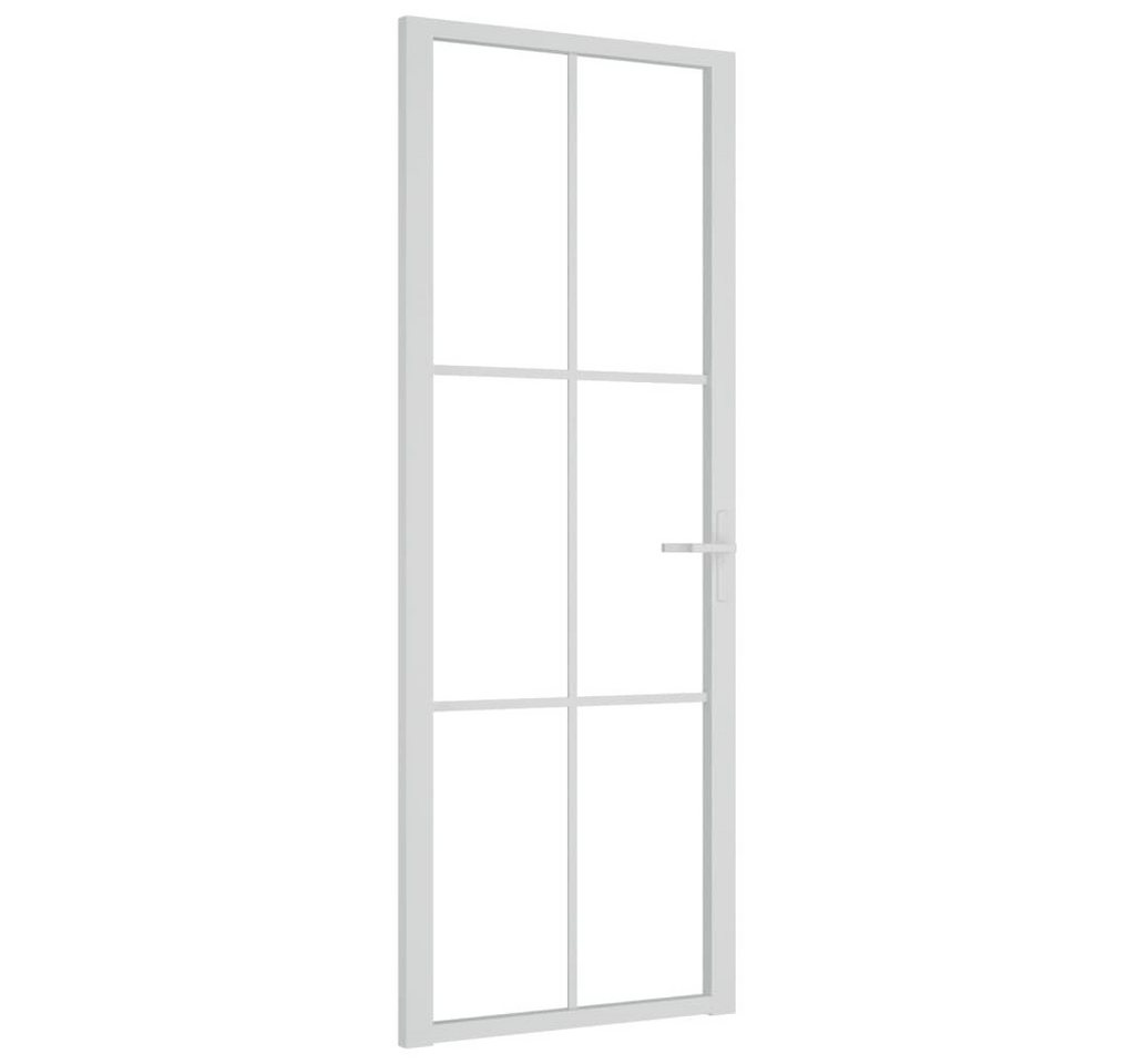 vidaXL Zimmertür Innentür 76x201,5 cm Weiß ESG-Glas und Aluminium Zimmertür Glastür vidaXL Zimmertür Innentür 76x201,5 cm Weiß ESG-Glas und Aluminium Zimmertür Glastür von vidaXL