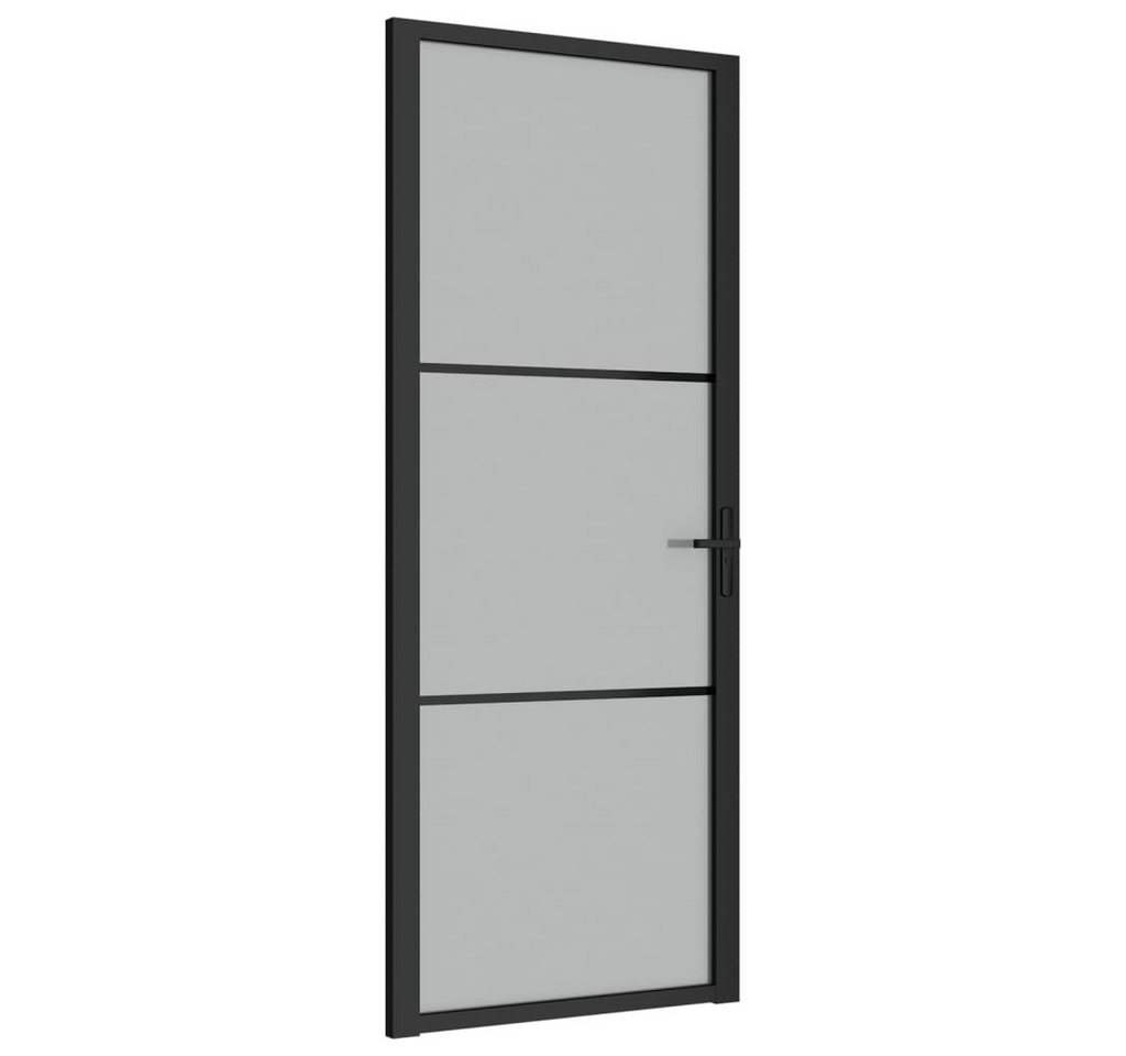 vidaXL Zimmertür Innentür 83x201,5 cm Schwarz Mattglas und Aluminium Zimmertür Glastür vidaXL Zimmertür Innentür 83x201,5 cm Schwarz Mattglas und Aluminium Zimmertür Glastür von vidaXL