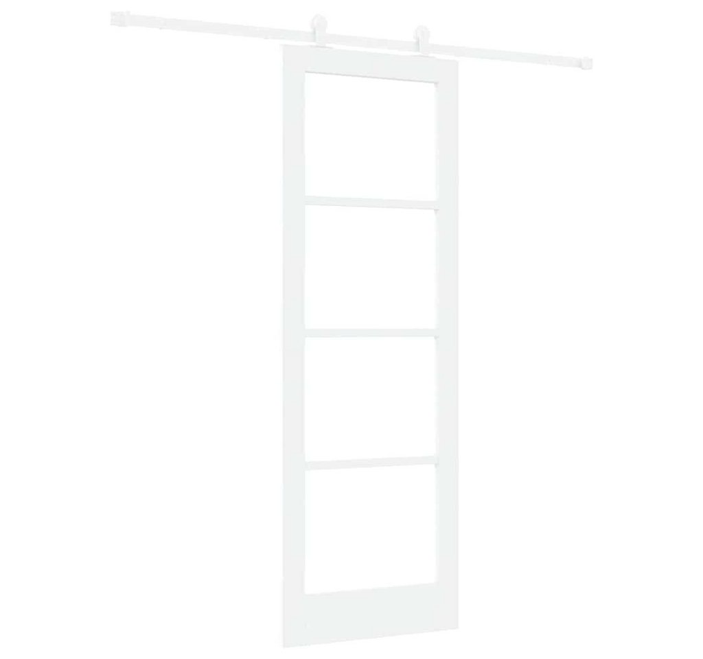 vidaXL Zimmertür Schiebetür ORKDAL Weiß 73,5 x 211 cm Holz und Metall Innentür Zimmertü von vidaXL