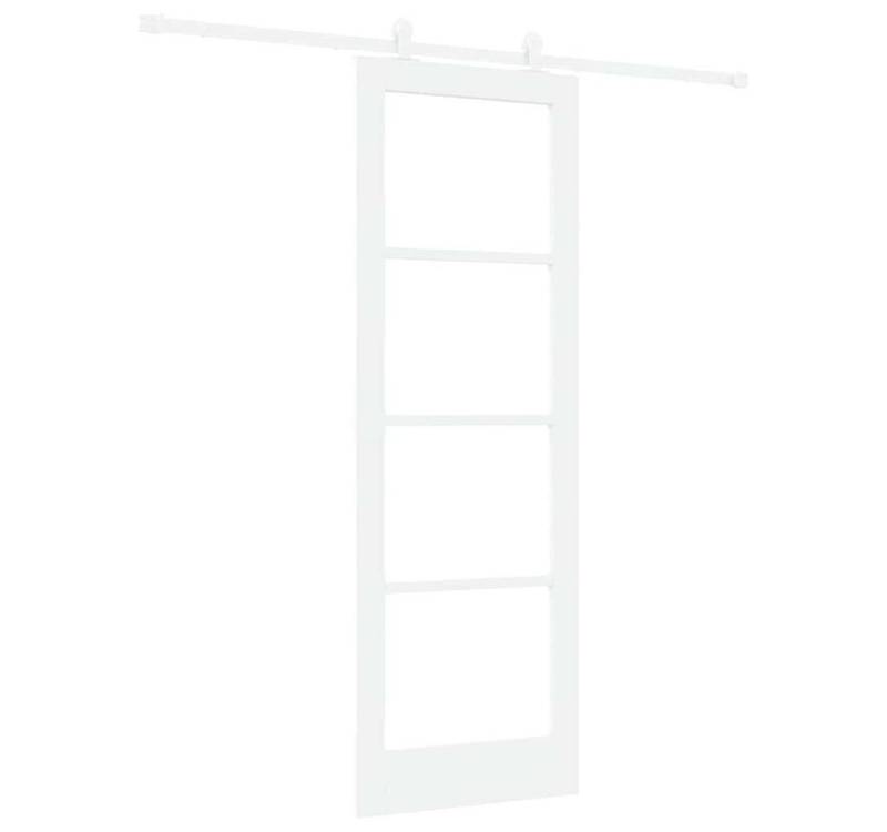 vidaXL Zimmertür Schiebetür ORKDAL Weiß 73,5 x 211 cm Holz und Metall Innentür Zimmertü von vidaXL