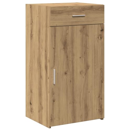 vidaXL moderner Buffet-Schrank aus massiver Eiche mit eleganter Matte Oberfläche und viel Stauraum ideal für ESS- und Wohnräume Glatte Textur handwerkliche Optik Montage erforderlich von vidaXL