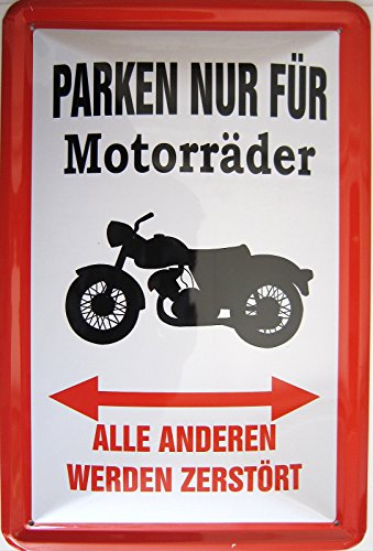 Blechschild 20x30cm - Parken nur für Motorräder Blechschild 20x30cm - Parken nur für Motorräder von vielesguenstig-2013