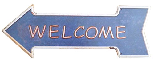 Blechschild Pfeil Hinweisschild Schild Retro vintage WELCOME in 45x15,5cm Blechschild Pfeil Hinweisschild Schild Retro vintage WELCOME in 45x15,5cm von vielesguenstig-2013