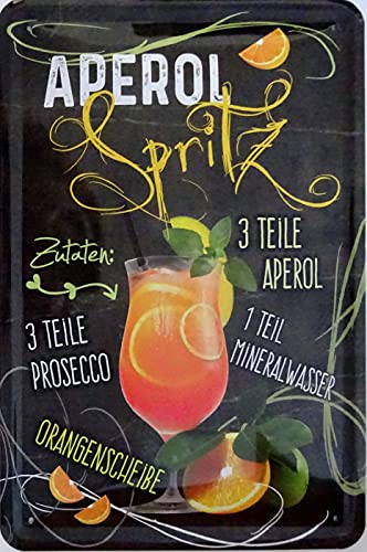 Blechschild Schild 20x30cm - Aperol Spritz Cocktail Drink Bar Sommer vintage retro von vielesguenstig-2013