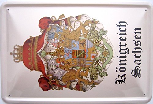 vielesguenstig-2013 Blechschild Schild 20x30cm - Königreich Sachsen von vielesguenstig-2013