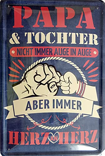 Blechschild Schild 20x30cm - Papa & Tochter Herz an Herz Familie Vater Kind Liebe Geschenk Blechschild Schild 20x30cm - Papa & Tochter Herz an Herz Familie Vater Kind Liebe Geschenk von vielesguenstig-2013