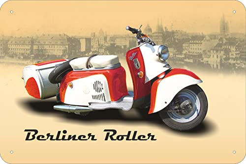 Blechschild Schild 20x30cm gewölbt - Berliner Roller SR59 Simson Roller DDR Mofa von vielesguenstig-2013