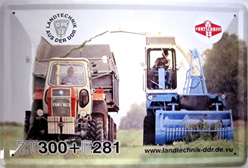 vielesguenstig-2013 Schild Blechschild 20x30cm gewölbt - Landtechnik aus der DDR ZT300 - E281 von vielesguenstig-2013