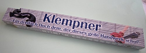 Zollstock/Meterstab 2m - Klempner - Ein dreifach Hoch dem, der dieses geile Handwerk schuf! von vielesguenstig-2013