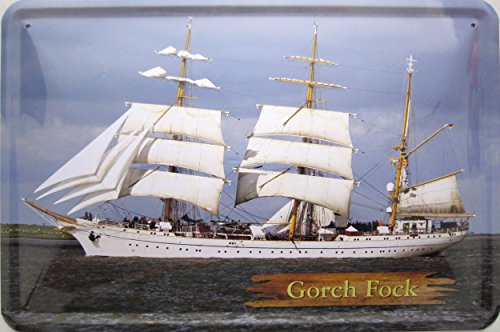 vielesguenstig-2013 Blechschild Schild 20x30cm - Gorch Fock Schiff Segelschiff segeln Meer von vielesguenstig-2013